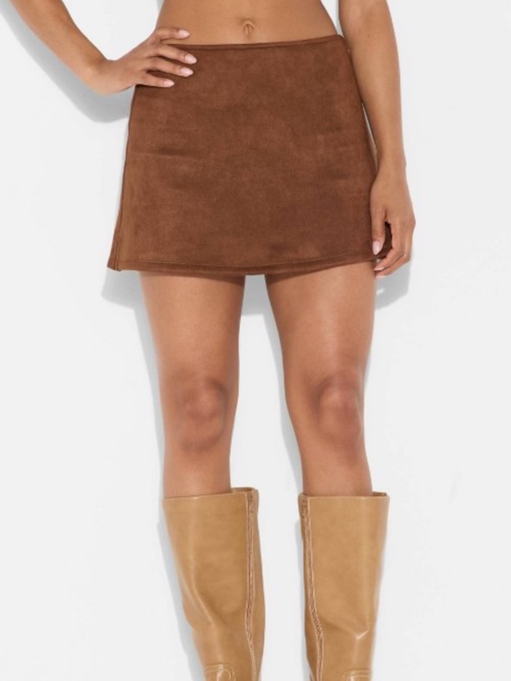 Women's High-Rise Suede A-Line Skort - Wild
Fable™ Brown L